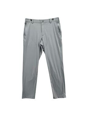 Redvanly Chino Golf Pants Mens Grey Flat Front Nylon Stretch Size M 32x30